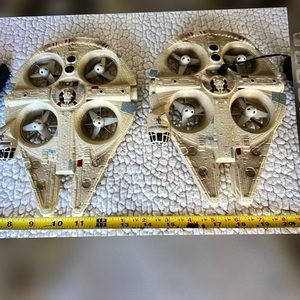 (2) Star Wars Millennium Falcon Remote Control Drones by Air Hogs. EUC.